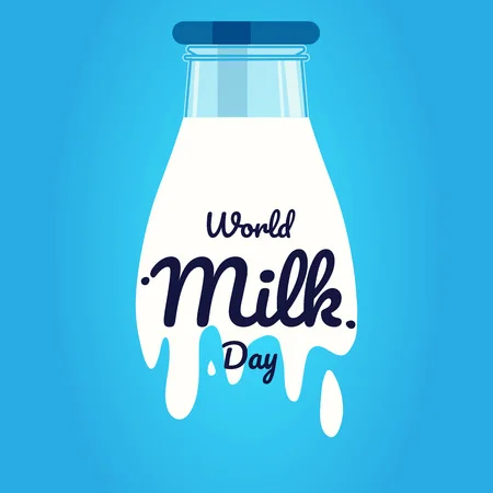 Niebieska kartka dzień mleka